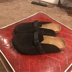 Birkenstock Black Suede Clogs